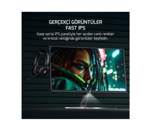 GAMEPOWER 27" KAZE T20 240Hz 0.5ms FHD Fast IPS 2x2W Speaker Gaming Monitör (Sıfır Ölü Piksel Garantili)